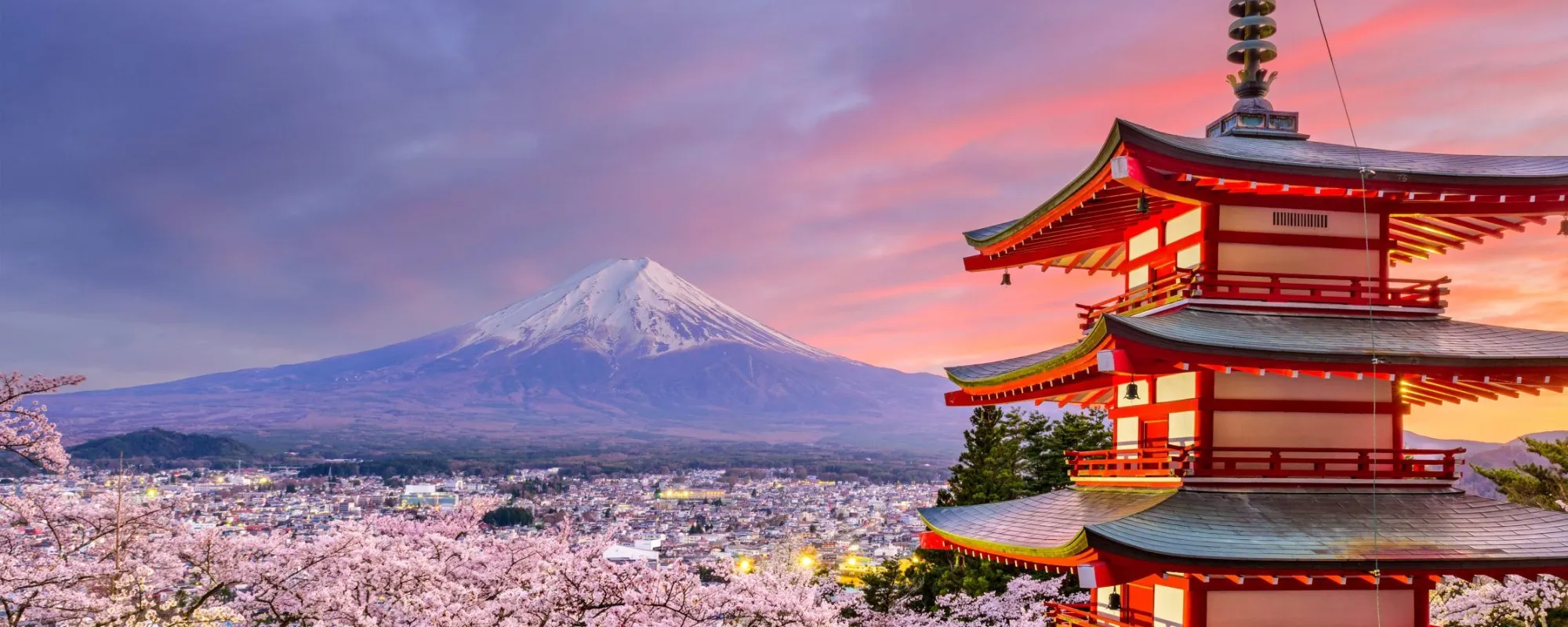 Traditional Japanese temple with cherry blossoms - ultra safe destination for solo travelers seeking cultural immersion