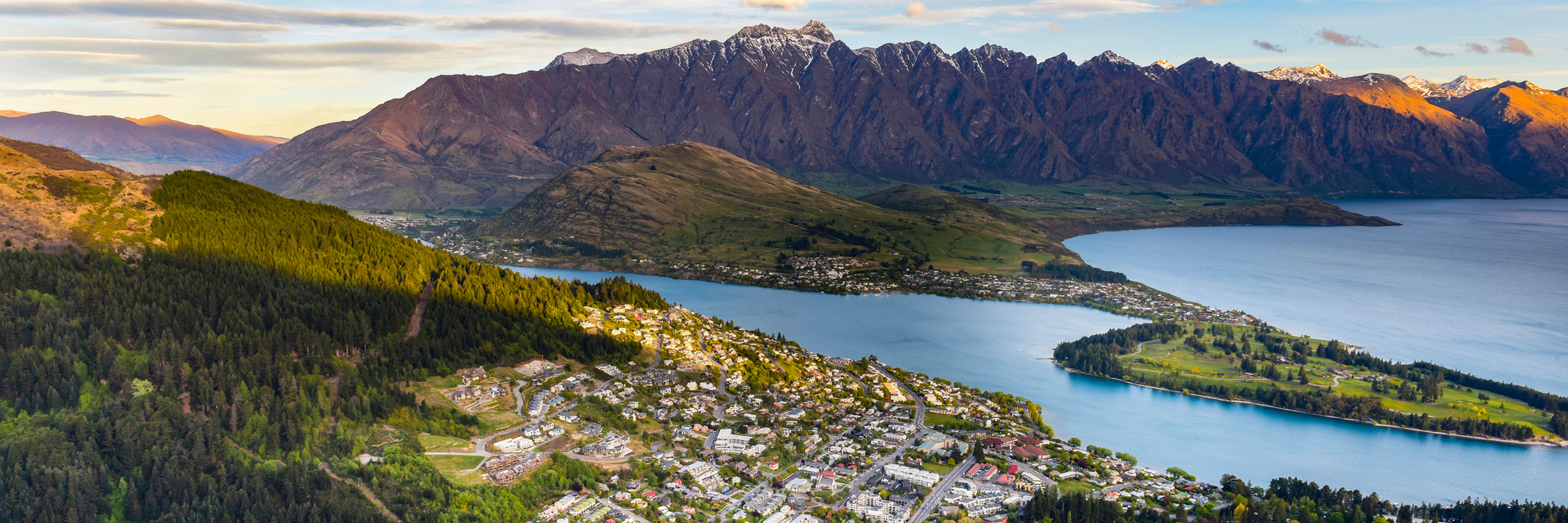 New Zealand mountain landscape and adventure activities - safe English-speaking destination for solo adventurers